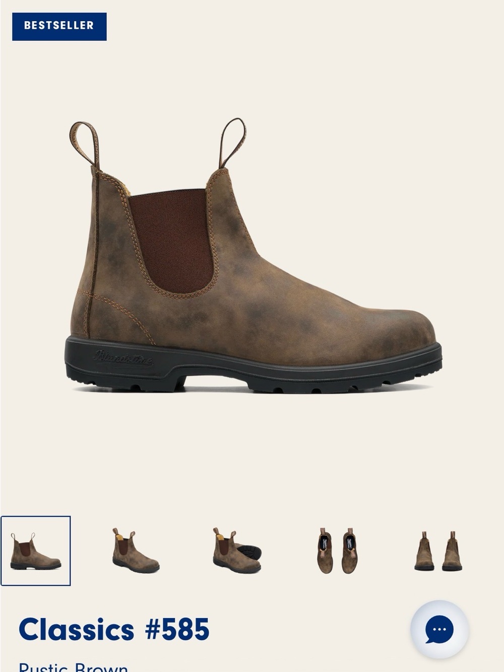 Blundstone Classics #585 Boots in Rustic Brown